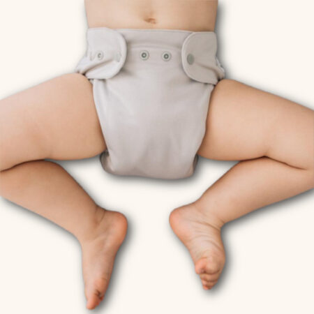 xl all in one cloth nappy on toddler legs