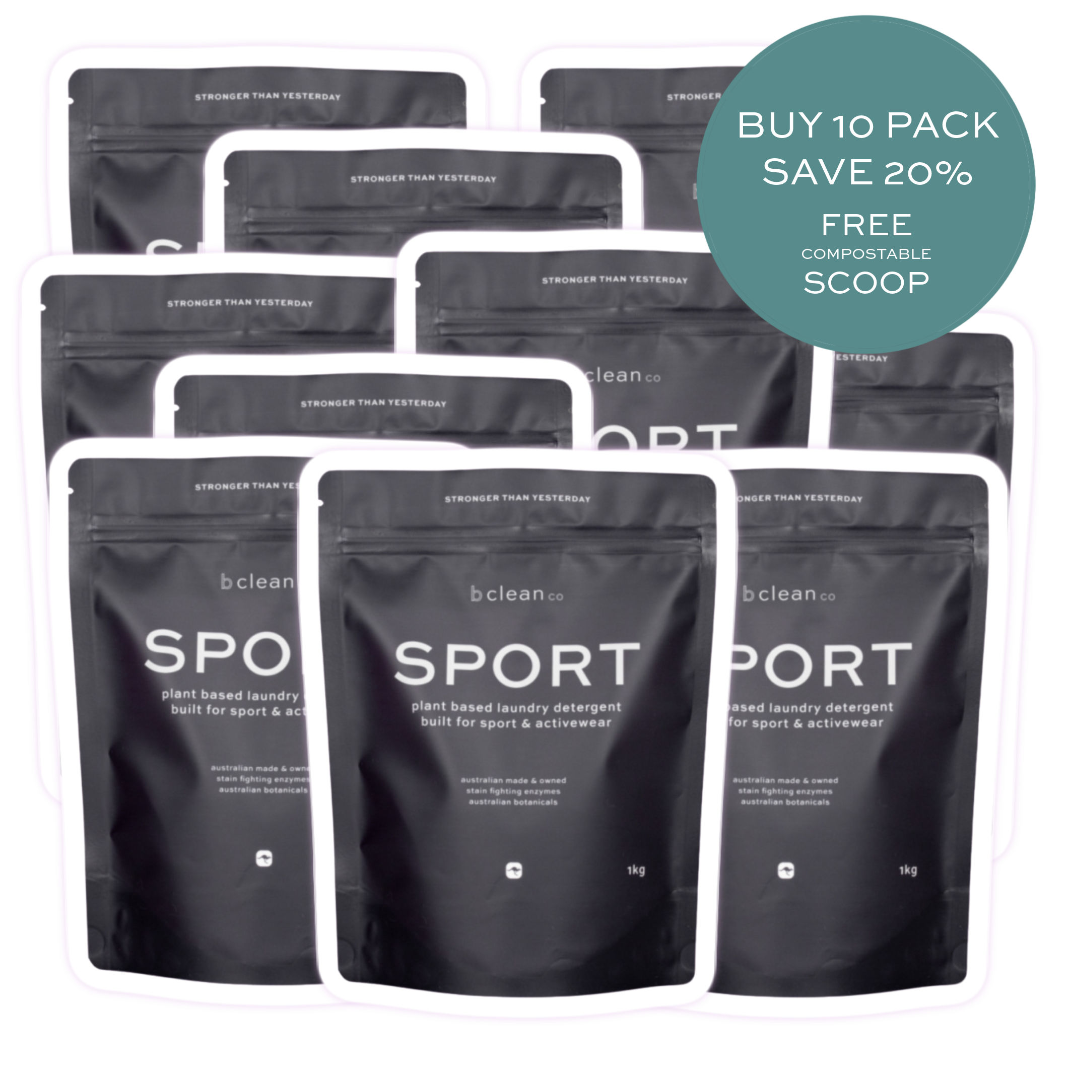 SPORT Laundry Detergent 10kg Save 20 designed for Sportswear