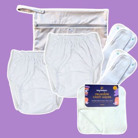 training pants white with extra inserts by baby beehinds